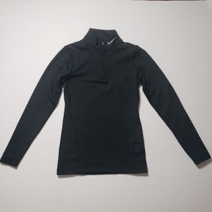 Nike Black Fit-Dri Half Zip Collar Neck Pullover